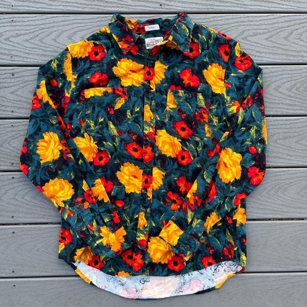 J Crew regenerative cotton floral flannel
